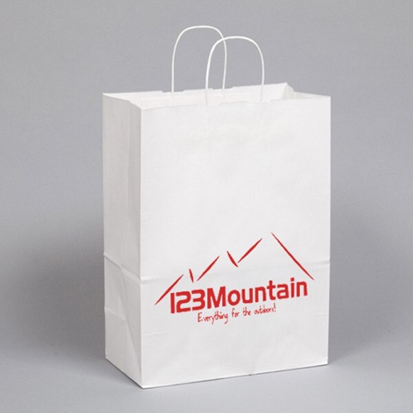White Kraft Paper Custom PRINTED Sh